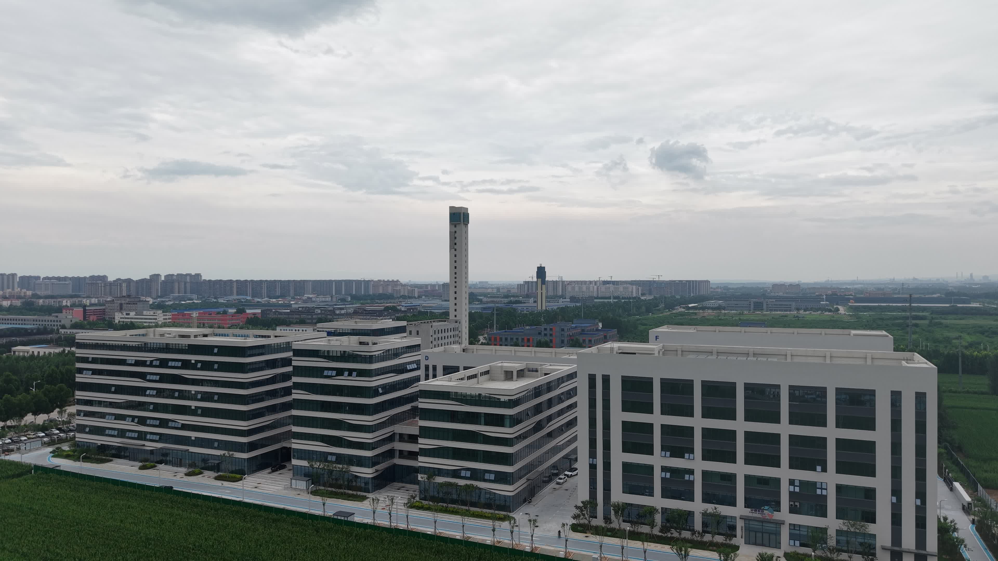 Vista aérea del complejo industrial